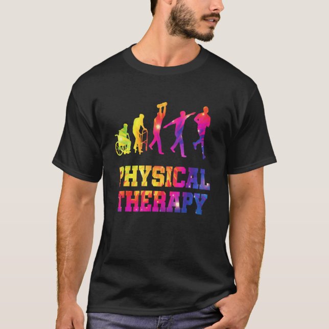 T-shirt Tie rétro Dye physiothérapie évolution PT Thera (Devant)