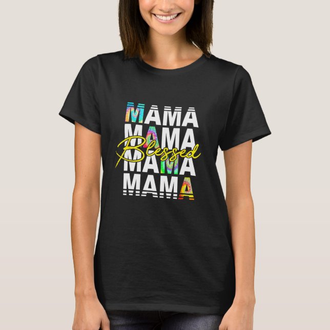 T-shirt Tie teinture béni maman chrétienne mère chrétienne (Devant)