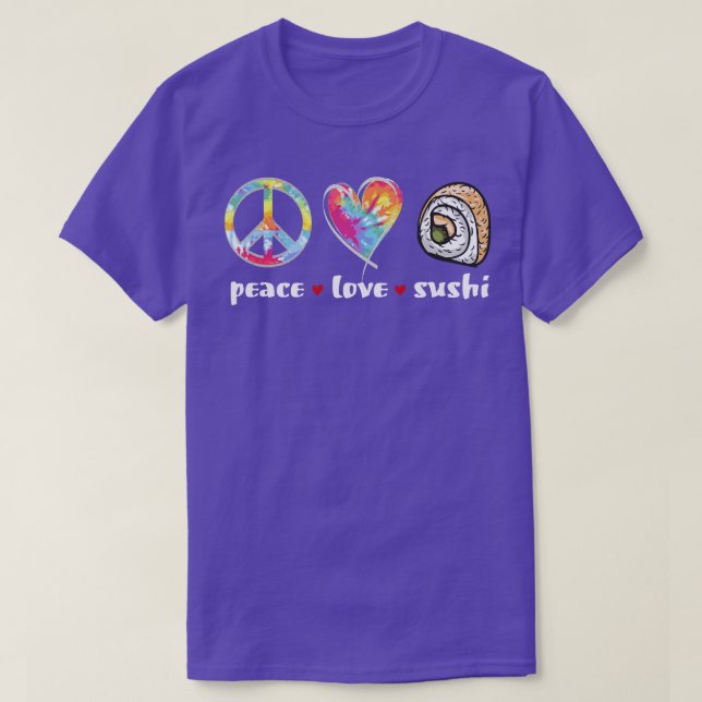 T-shirt Tie teinture sushi de paix (Design devant)