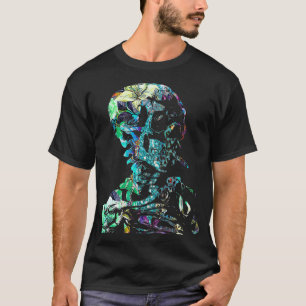 T-shirt Tie teinture Vintage Crâne Van Gogh Tête d'un sque