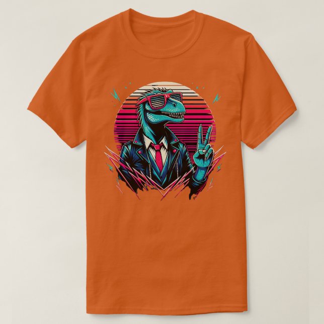 T-shirt TieDye Dinosaur Hippie Dinosaur (Design devant)