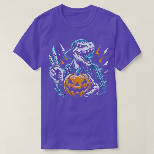 T-shirt TieDye Dinosaur Hippie Dinosaur Halloween 1 (Design devant)