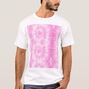 T-shirt Tiedye rose spirale hippie teint