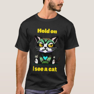T-shirt Tiens, je vois un chat Chat costume Coloriage de