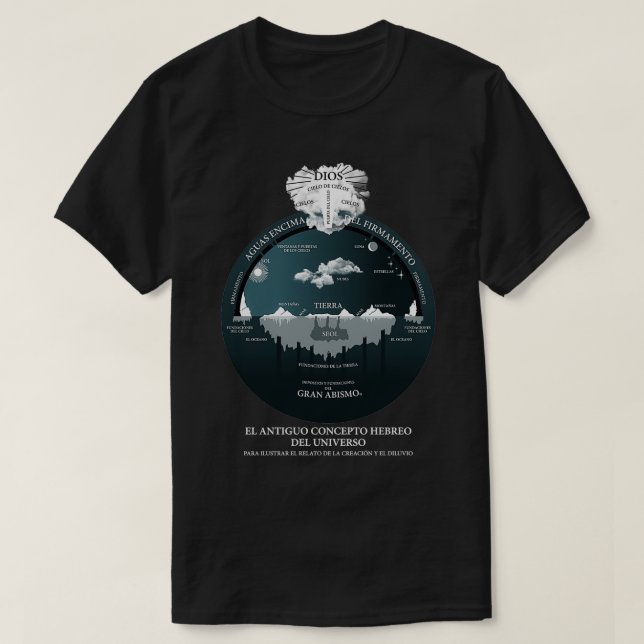 T-shirt Tierra Plana Concepto Ancestral Del Universo Flat (Design devant)