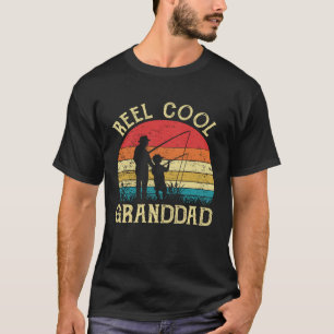 T-shirt Tige de pêche vintage super cool grand-père homme