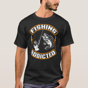 T-shirt Tige de pêcheur addict à la fête des pères