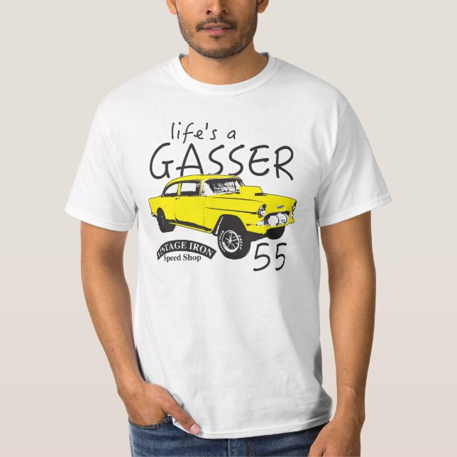 T-shirt Tige de rat de Gasser Hotrod ; cru racecar du coup (Devant)