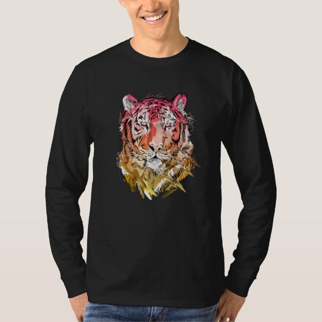 T-shirt Tiger Animal Art Animal Lovers Premium (Devant)