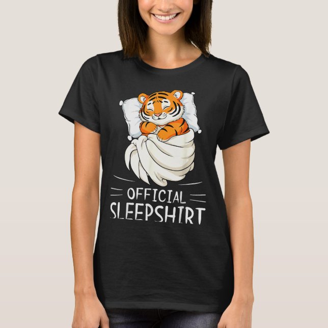 T-shirt Tiger Animal Sleepshirt Pajamas Nightgown  (Devant)