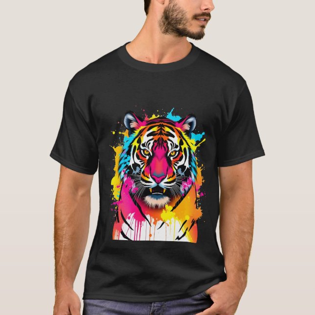 T-shirt Tiger Art Bella+Toile (Devant)