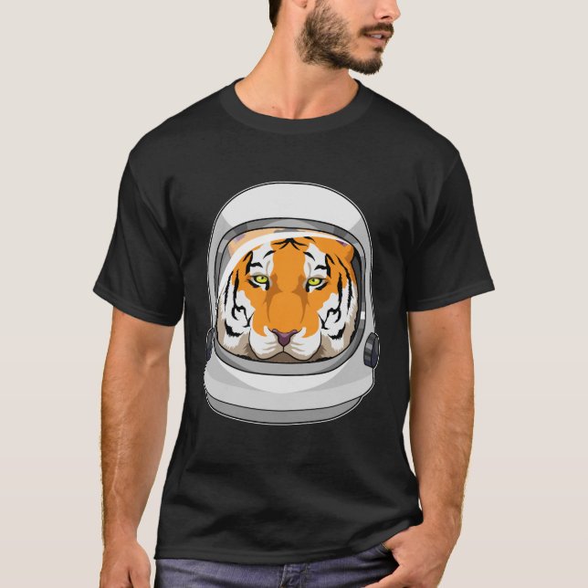 T-shirt Tiger as Astronaut with Helmet (Devant)