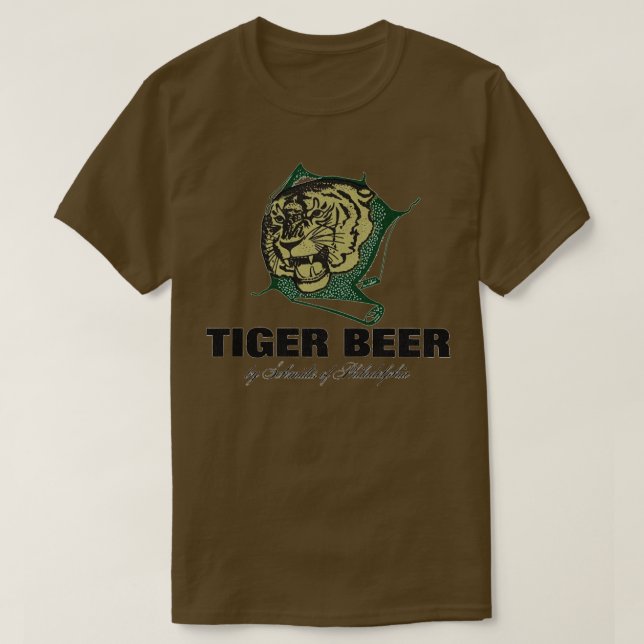 T-shirt Tiger Bière Rétro Déficit Breweriana (Design devant)