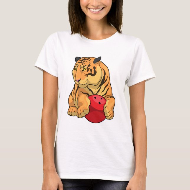 T-shirt Tiger Bowling Bowling boule (Devant)