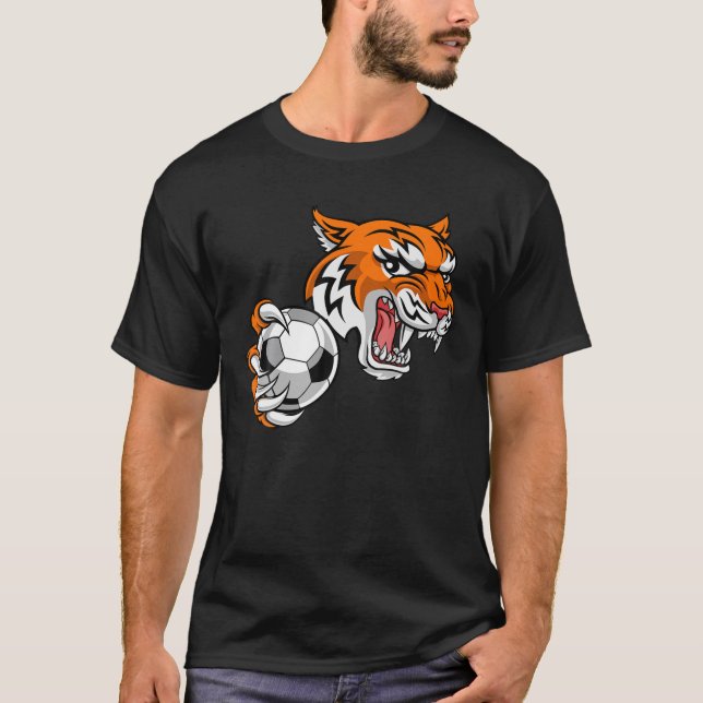 T-shirt Tiger Cartoon Sports Tigers Équipe Mascotte Footba (Devant)