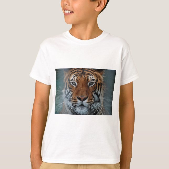 T-shirt Tiger Chat Stripes Jungle Mist Animal (Devant)