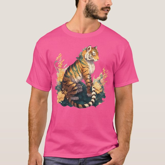 T-shirt Tiger Ciel (Devant)