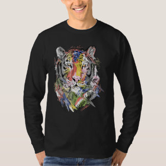 T-shirt Tiger Colourful Art Animal Lovers