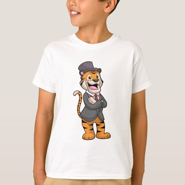 T-shirt Tiger comme chambre avec veste et Casquette (Devant)