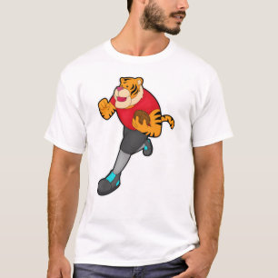T-shirt Tiger comme joueur de football avec football