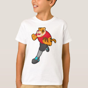 T-shirt Tiger comme joueur de football avec football