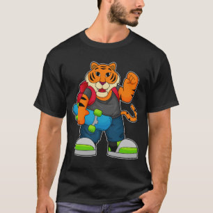 T-shirt Tiger comme patineur avec skateboard