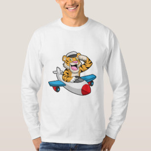 T-shirt Tiger comme pilote dans l'avion