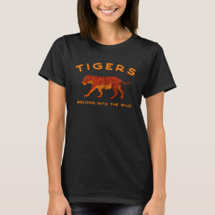 T-shirt Tiger Cool Animal Motif Faune Wild Cat Freedom