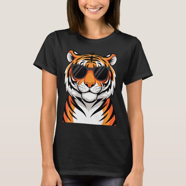T-shirt Tiger Costume For Men Women Boys Zoo Tiger Print T (Devant)
