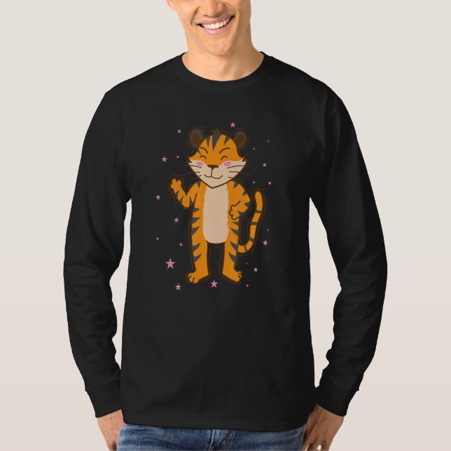 T-shirt Tiger dancing Zoo big Cat (Devant)