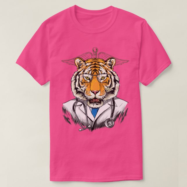 T-shirt Tiger Doctor Vet Vétérinaire Amoureux des animaux (Design devant)