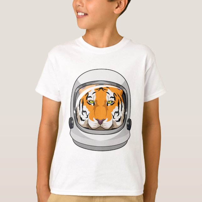 T-shirt Tiger en astronaute avec casque (Devant)
