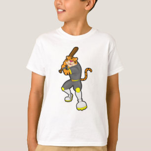 T-shirt Tiger en baseball avec batte de baseball
