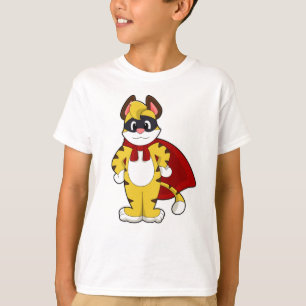 T-shirt Tiger en héros avec Masque et Cap