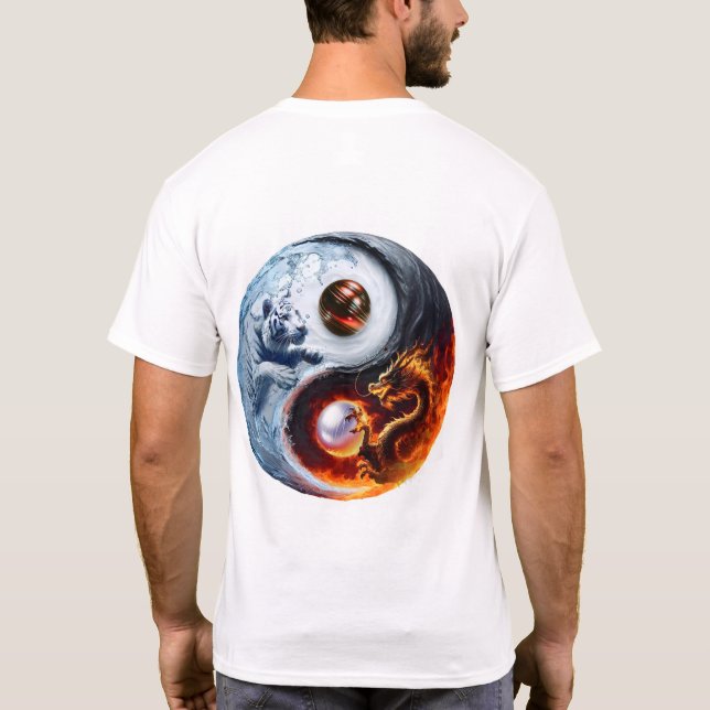 T-shirt Tiger et Dragon Yin et Yang (Dos)