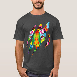 T-shirt Tiger Eye Claw coloré Tigre Design animal