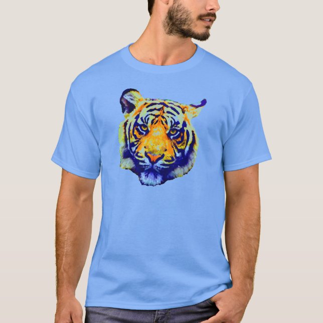 T-shirt Tiger Eyes Pop Art (Devant)