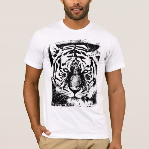 T-shirt Tiger Face Élégante Bella+Canvas Manche Courte