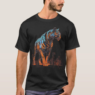 T-shirt Tiger Imaginaire Architecture Art Animal Moti