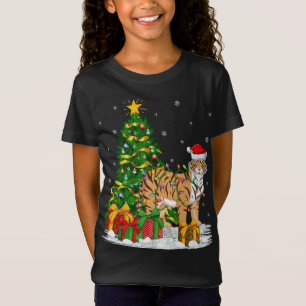 T-Shirt Tiger Lover Xmas Famille Correspondant Père Noël F