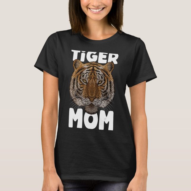T-shirt Tiger Maman Big Chat Fête des mères mème animal Wi (Devant)