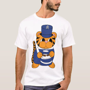 T-shirt Tiger Marching Band Snare Drum Bleu Blanc
