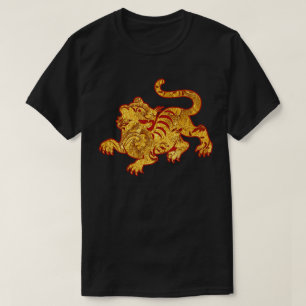 T-shirt Tiger Motif d'or Faux