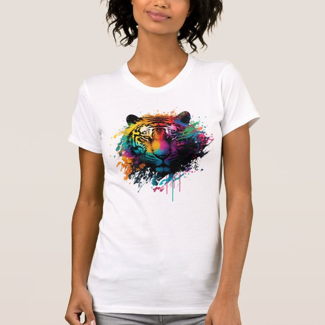T-shirt Tiger Neon Enk Splash (Devant)