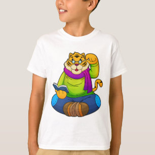 T-shirt Tiger Nerd avec Livre