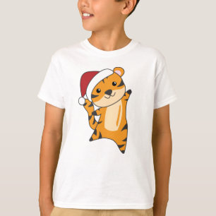 T-shirt Tiger Noël Neige hiver Animaux Tiger