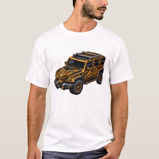 T-shirt Tiger Orange Adventure SUV — BV-JTO (Devant)