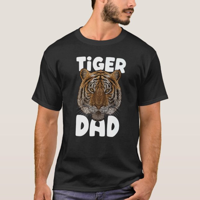 T-shirt Tiger Papa Big Chat Fête des pères Animal Mème Wil (Devant)