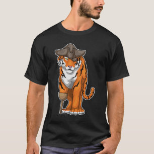 T-shirt Tiger Pirate Pièce en bois Piège oculaire