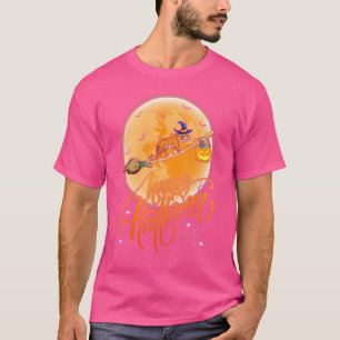 T-shirt Tiger Ride Sorcière Shotgun Lune Vintage Tiger Hal